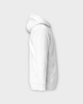 White Embroidered Hoodie