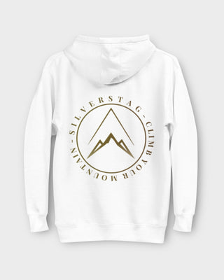 White Climb Your Mountain Hoodie